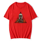 Oversized Graphic Cotton T-Shirt with Dark Artistic Streetwear Print Design