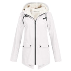 Women's Hooded Plush Lined Zip Jacket with Outdoor Inspired Everyday Comfort Style