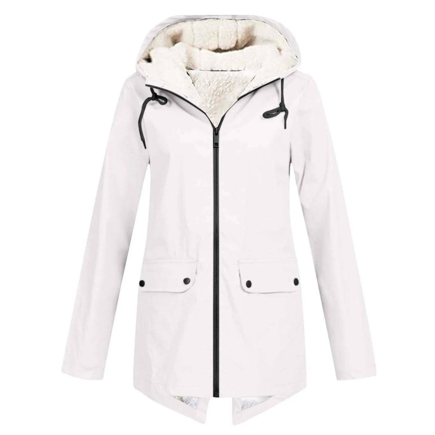 Women's Hooded Plush Lined Zip Jacket with Outdoor Inspired Everyday Comfort Style