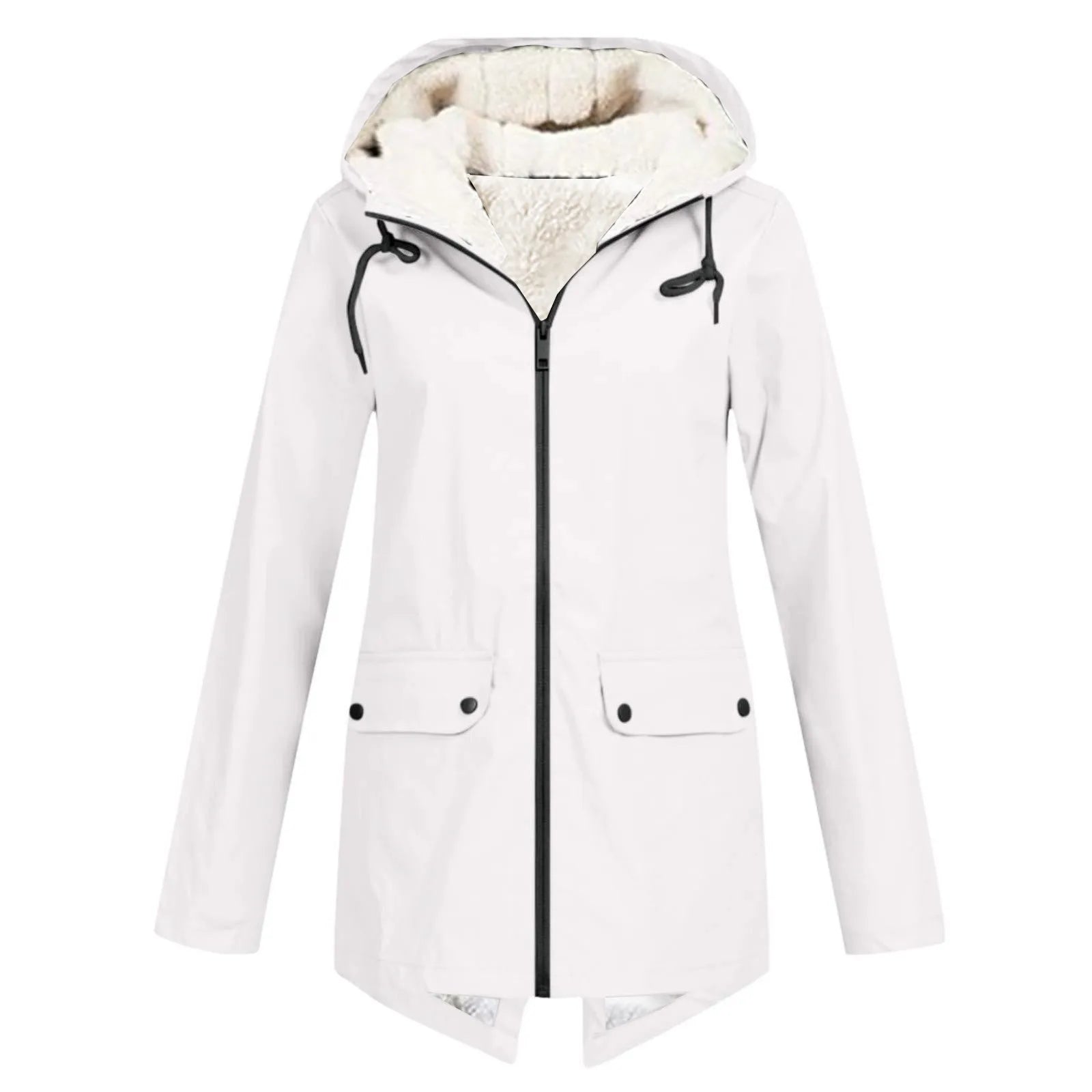 Women's Hooded Plush Lined Zip Jacket with Outdoor Inspired Everyday Comfort Style