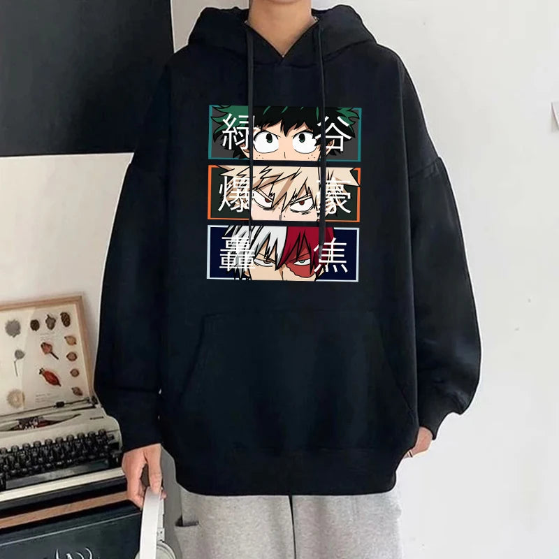 Anime-Inspired Manga Panel Oversized Hoodie for Modern Urban Streetwear