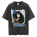 Retro Anime Streetwear Oversized Graphic Tee with Manga-Inspired Artwork