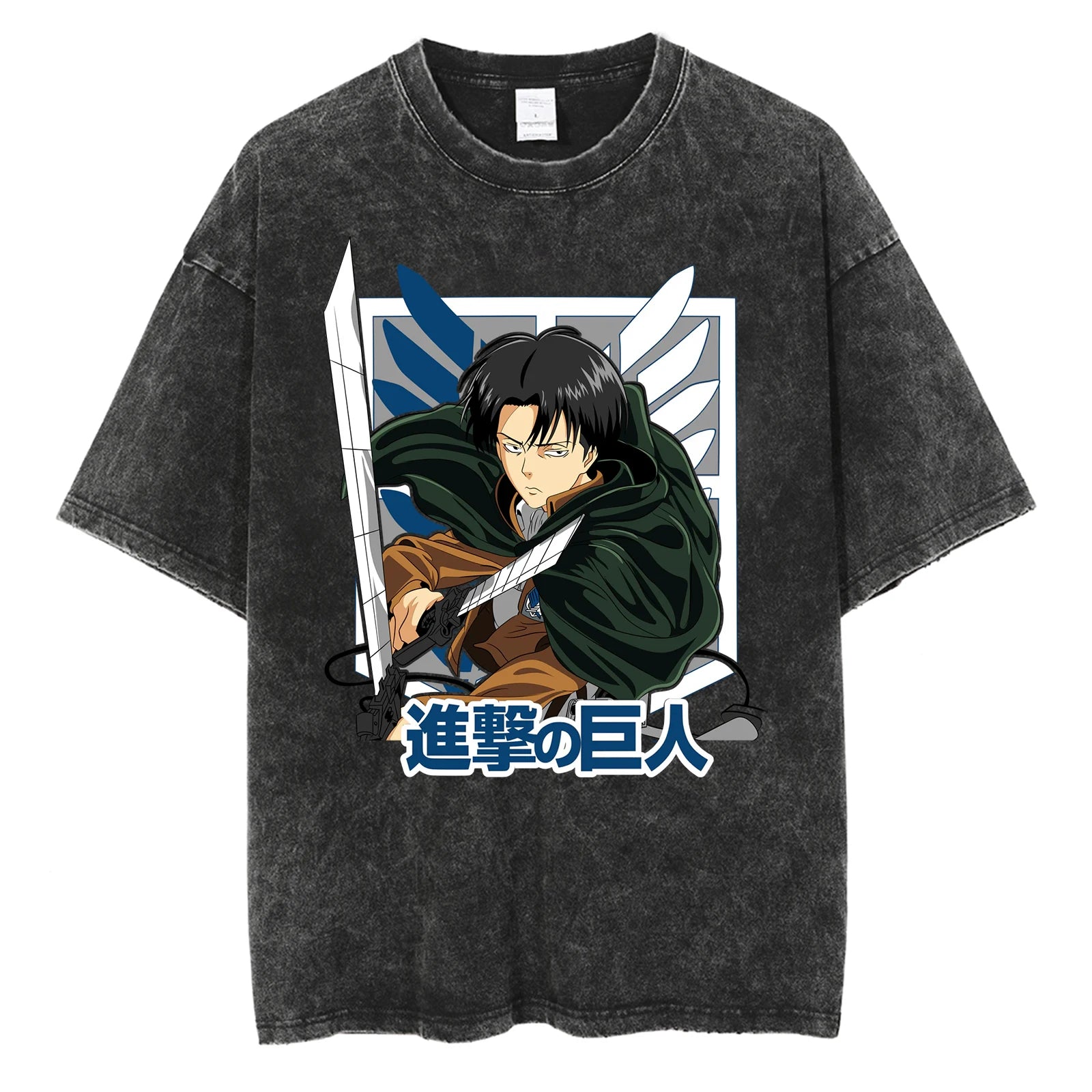 Retro Anime Streetwear Oversized Graphic Tee with Manga-Inspired Artwork