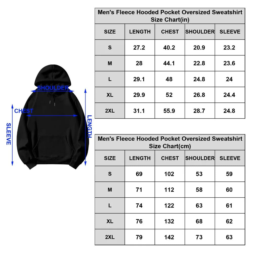 Oversized Streetwear Graphic Print Pullover Hoodie with Urban Music Inspired Artwork