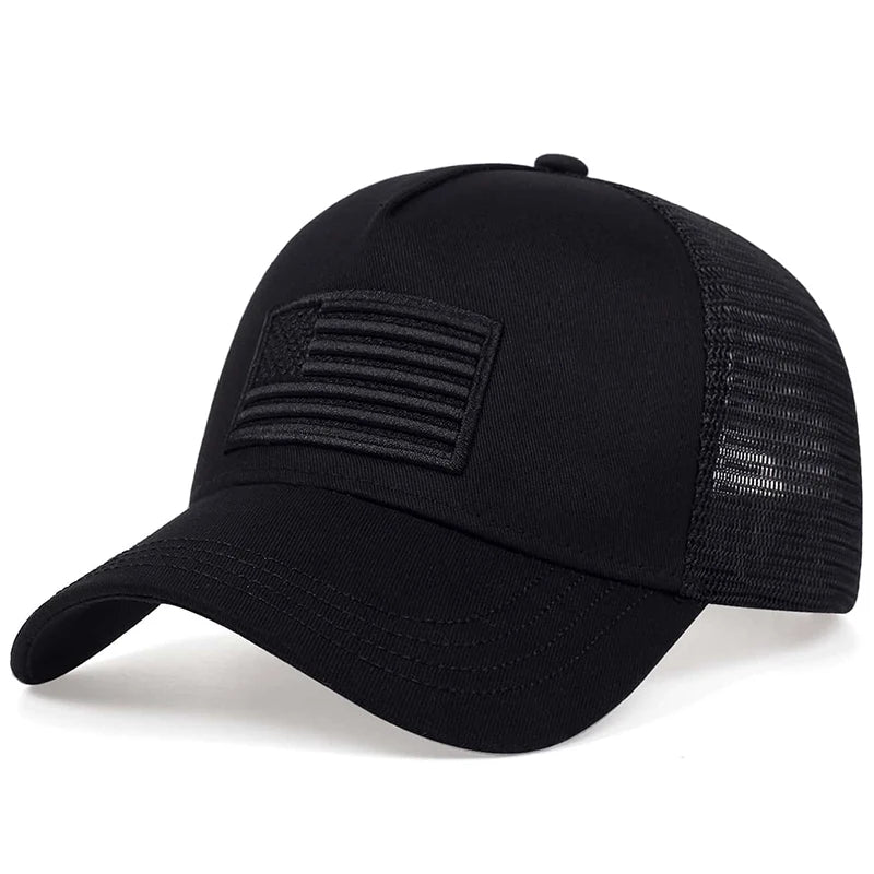 Unisex Breathable Mesh Baseball Cap with Embroidered Patch for Casual Outdoor Everyday Wear