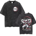 Minimalist Manga Graphic Oversized Vintage Washed Casual Streetwear T-Shirt