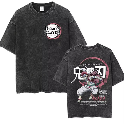 Minimalist Manga Graphic Oversized Vintage Washed Casual Streetwear T-Shirt