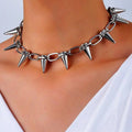 Spike Choker Necklace for Punk Gothic and Alternative Fashion Looks