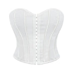 Strapless Corset Top with Structured Boning and Sculpted Waist Silhouette