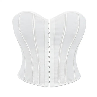 Strapless Corset Top with Structured Boning and Sculpted Waist Silhouette