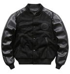 Men's Vintage-Inspired Varsity Bomber Jacket with Relaxed Streetwear Silhouette