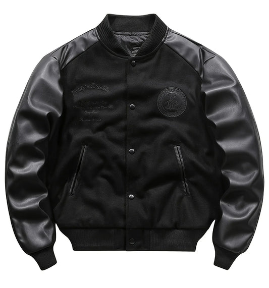 Men's Vintage-Inspired Varsity Bomber Jacket with Relaxed Streetwear Silhouette