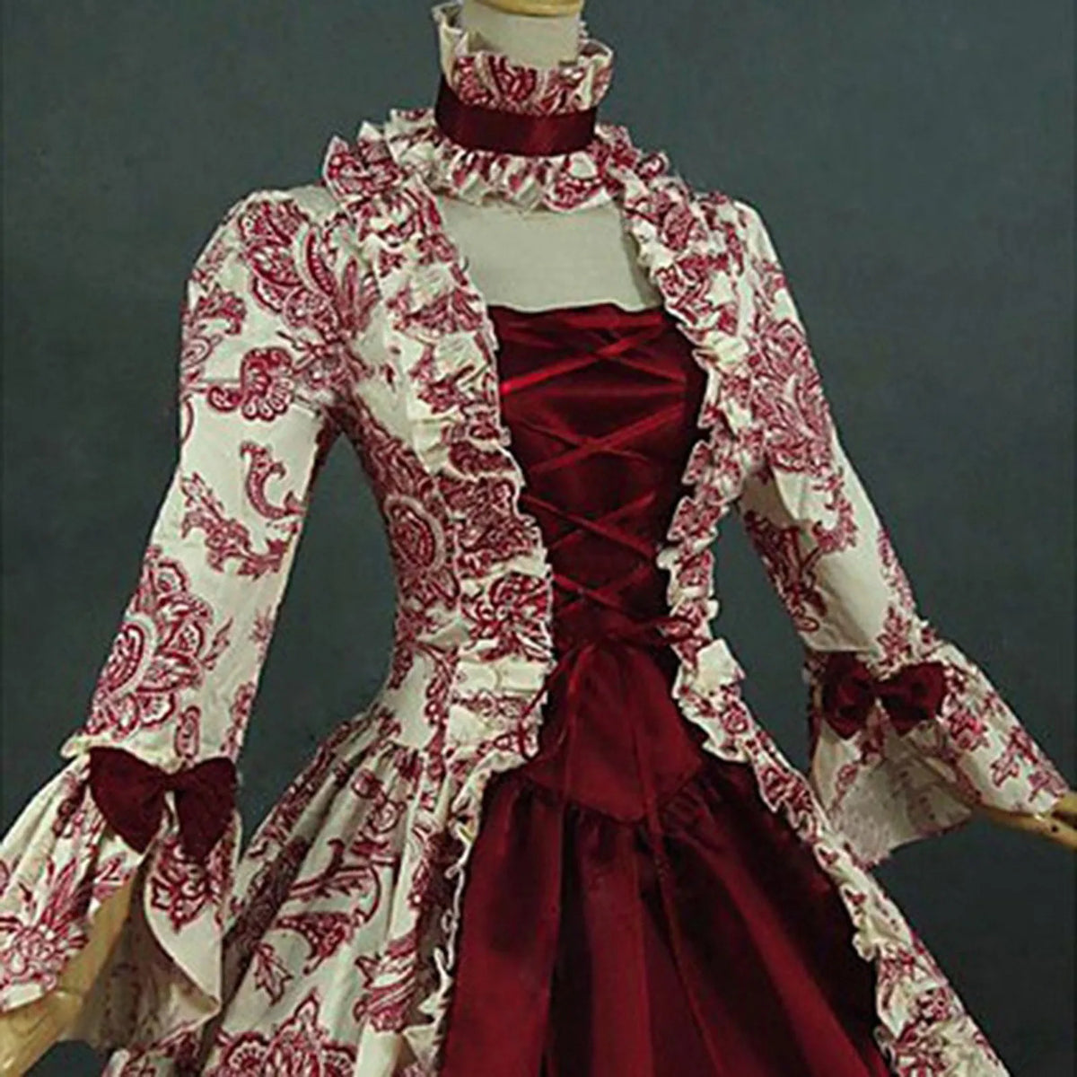 Victorian Royal Gothic Gown with Elegant Vintage Alternative Fashion Style - BigCat Streetwear