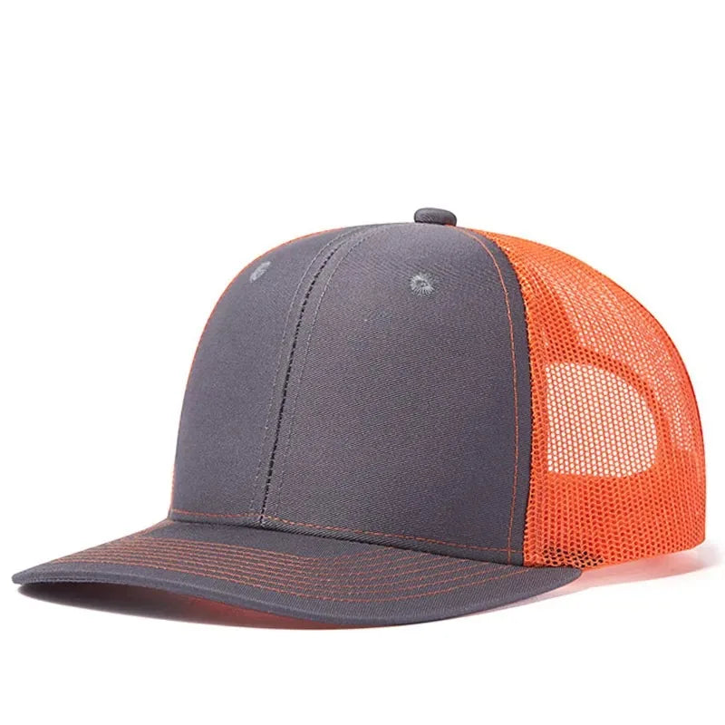 Unisex Breathable Trucker Baseball Cap with Mesh Back for Casual Outdoor Everyday Wear