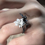Mandala Flower Statement Ring With Gothic Alternative Artistic Design