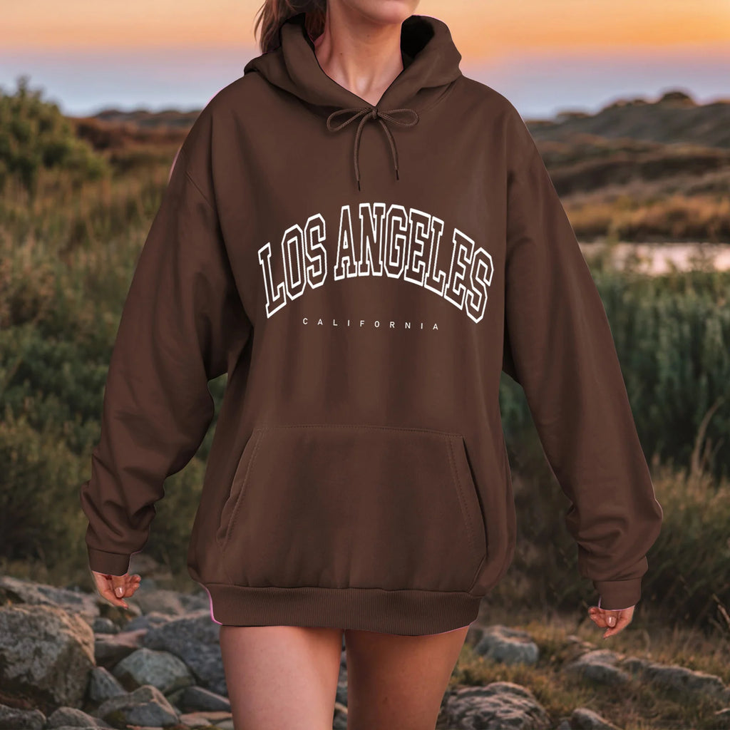 Oversized Collegiate Graphic Hoodie with Relaxed Fit for Everyday Streetwear