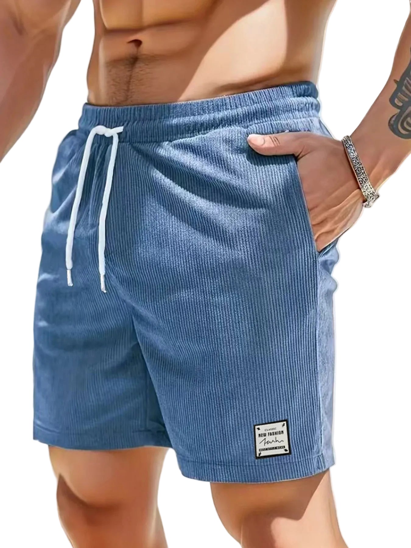 Men's Loose Fit Corduroy Casual Shorts with Breathable Everyday Streetwear Comfort
