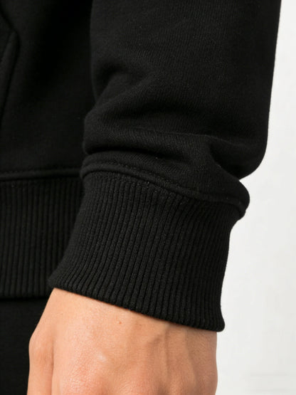 Dark Anime Streetwear Hoodie with Minimalist Manga Sword Artwork