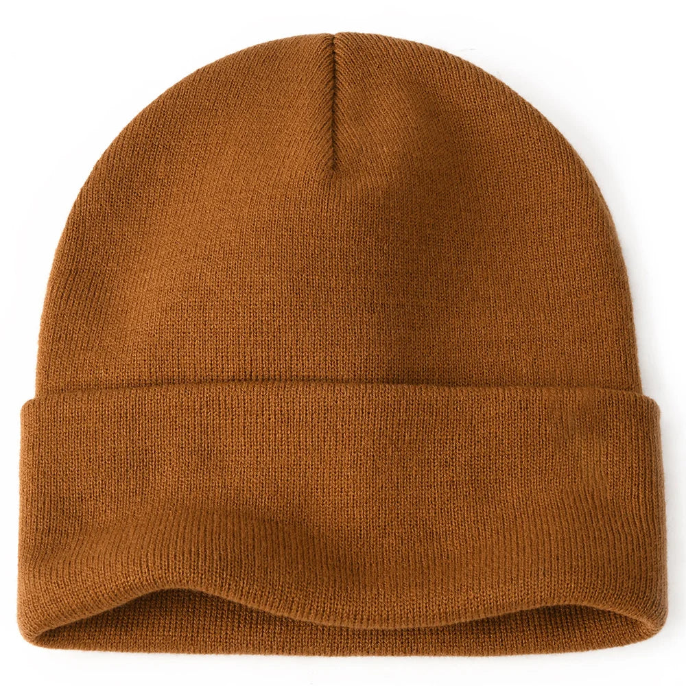 Classic Ribbed Cuffed Acrylic Knit Beanie for Everyday Minimalist Streetwear and Casual Fashion