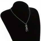 Gothic Figure Pendant Necklace with Dark Fantasy Alternative Statement Styling