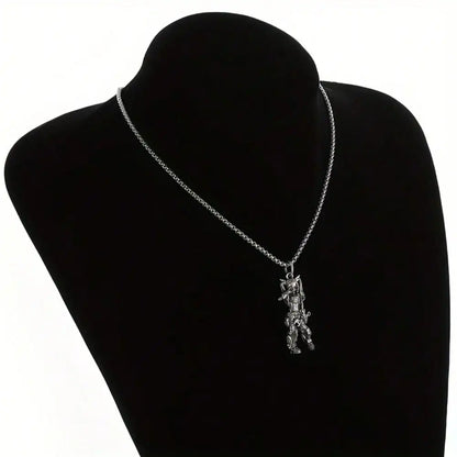 Gothic Figure Pendant Necklace with Dark Fantasy Alternative Statement Styling