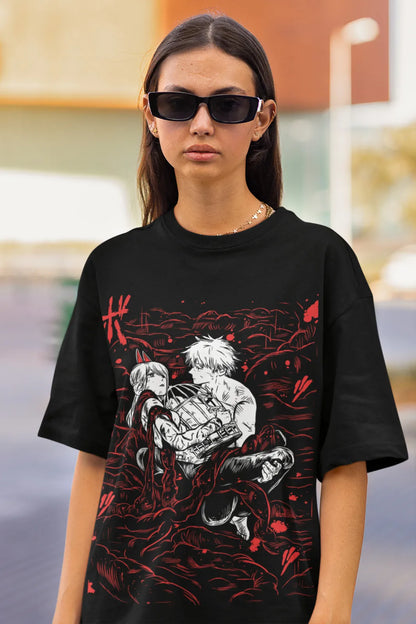 Anime Gothic Berserker Graphic Streetwear T-Shirt with Manga-Inspired Illustration