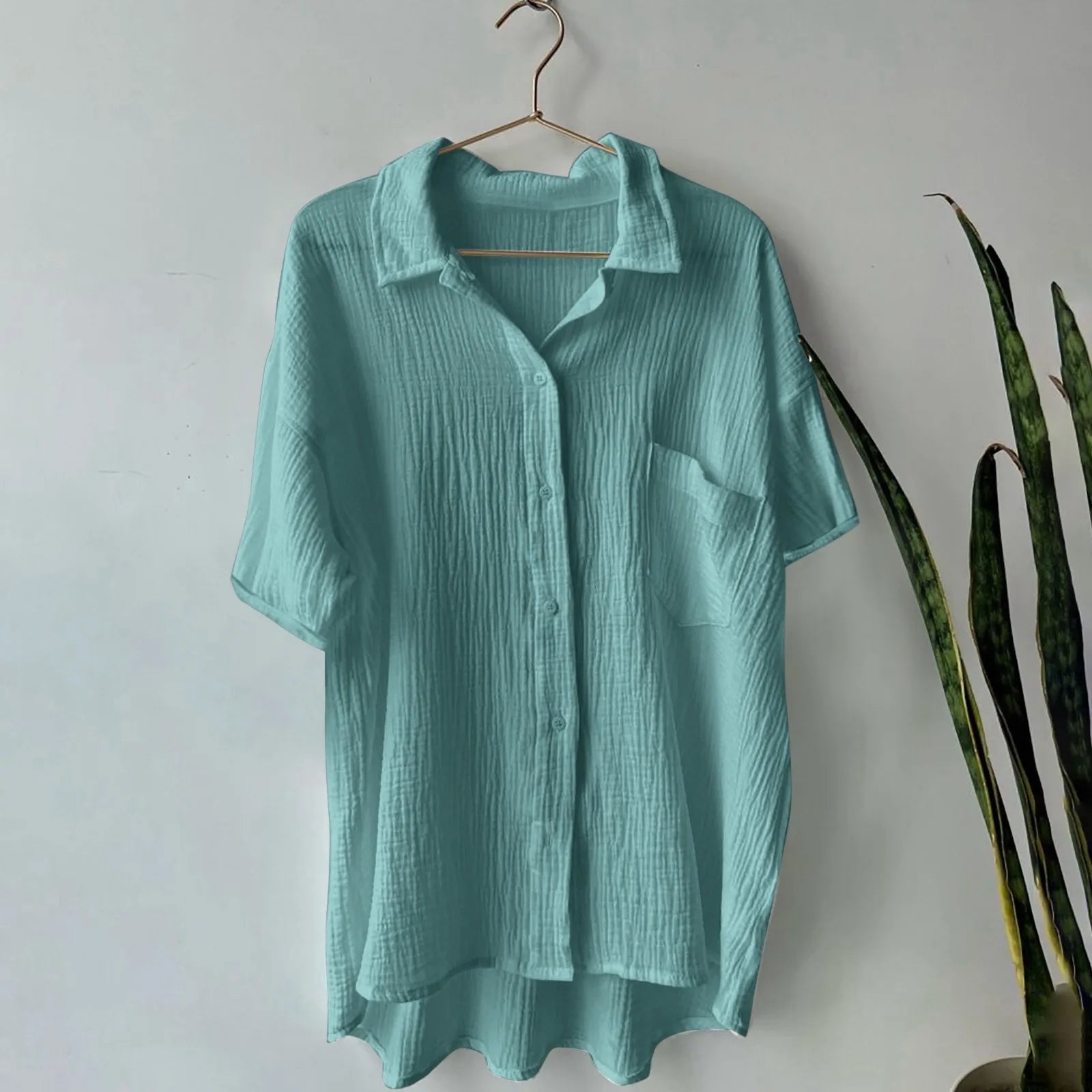 Women's Relaxed Shirt and Shorts Co-Ord Set Contemporary Casual Outfit