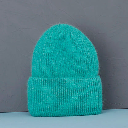 Soft Rabbit Fur Knit Beanie for Everyday Casual Outdoor Winter Fashion and Comfort Style