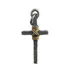 Wrapped Cross Pendant Necklace for Gothic Punk and Alternative Streetwear Styling
