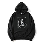 Vintage Portrait Graphic Hoodie with Relaxed Streetwear Fit and Fleece Construction