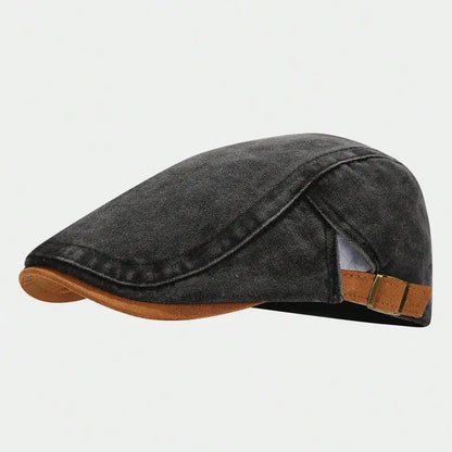 Vintage Washed Cotton Ivy Flat Cap Casual Driving Beret for Everyday Style