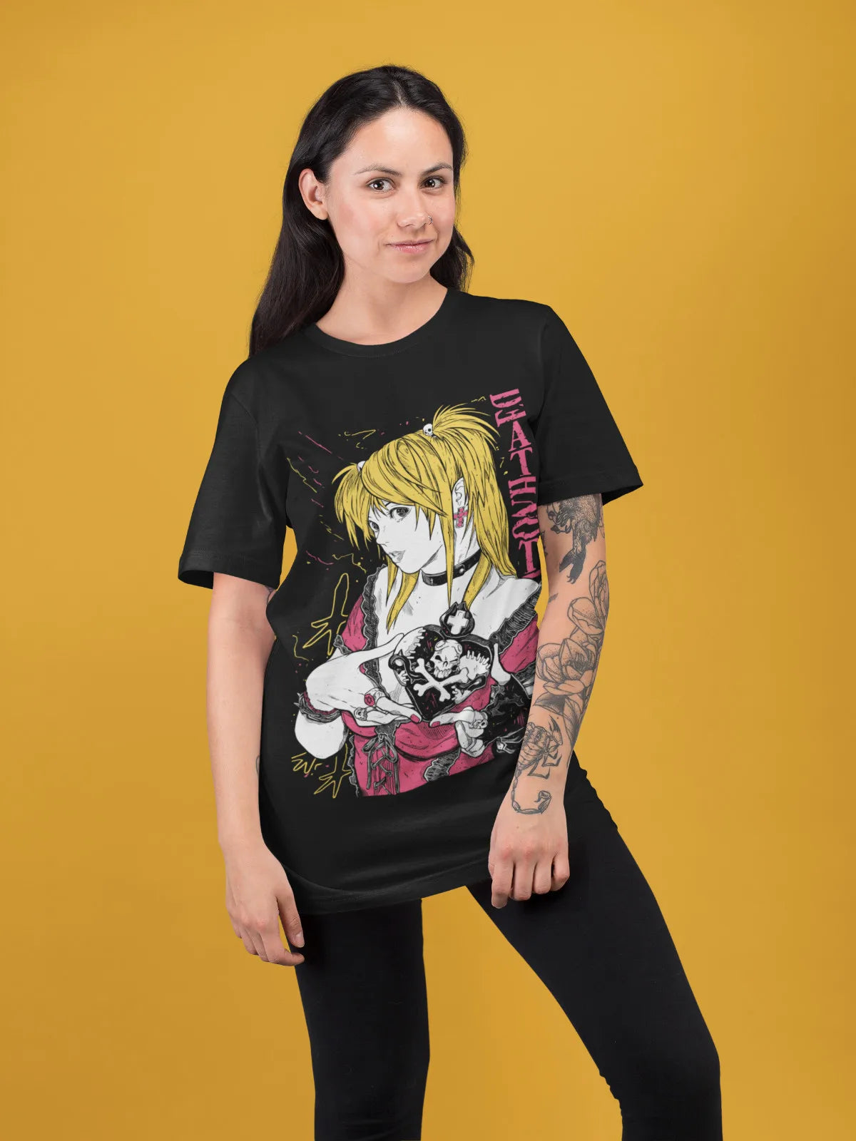Vintage Manga Streetwear Tee with Dark Illustrated Character Artwork