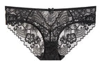 Ultra-Thin French Floral Lace Balconette Bra and Sheer Panty Set