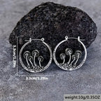 Mushroom Hoop Earrings for Gothic Fairy Grunge and Alternative Fashion