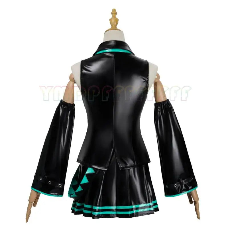 Women's Contemporary Layered Jacket and Skirt Costume Set with Long Wig and Fashion Accessories