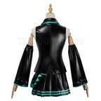 Women's Contemporary Layered Jacket and Skirt Costume Set with Long Wig and Fashion Accessories