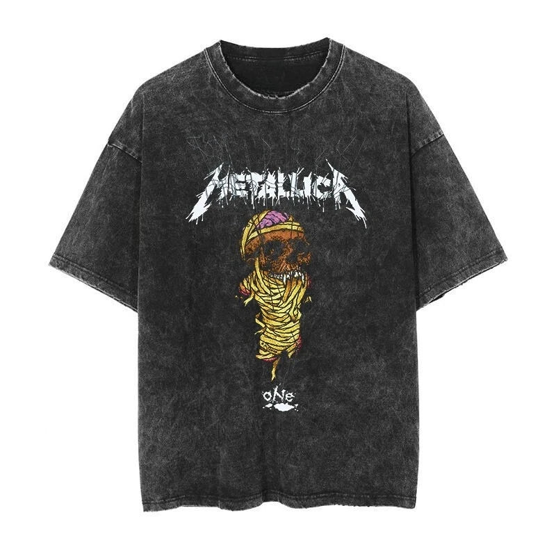Dark Anime Streetwear Oversized Distressed Graphic Fashion Tee