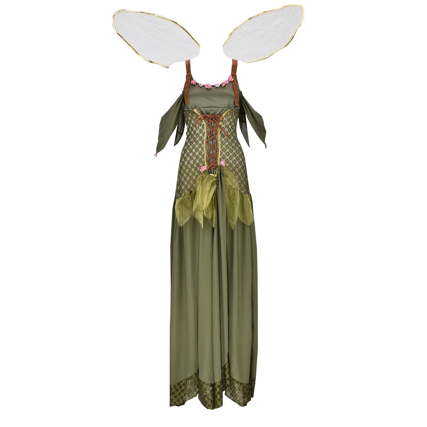 Medieval Fantasy Inspired Corset Detail Gothic Maxi Dress