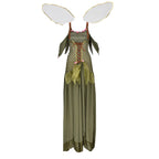 Fantasy Inspired Corset Maxi Dress With Layered Mesh Details