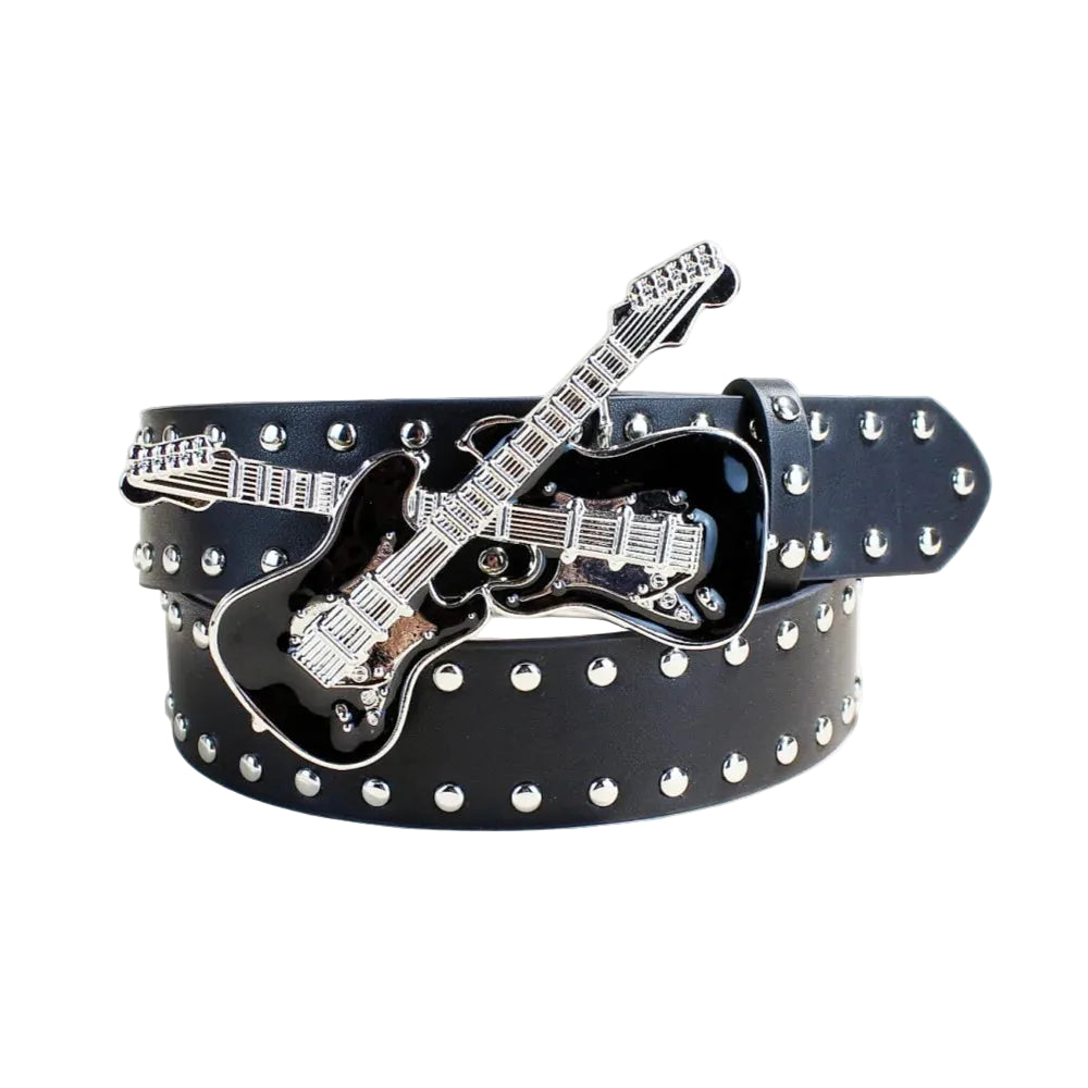Guitar Accent Waist Belt for Gothic Punk Y2K Alternative Fashion