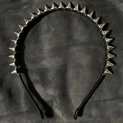 Gothic Spike Headband Punk Rivet Statement Alternative Fashion Accessory