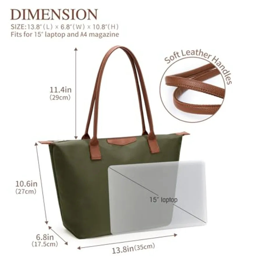 Minimal Hobo Tote Shoulder Bag with Foldable Everyday Carry Design