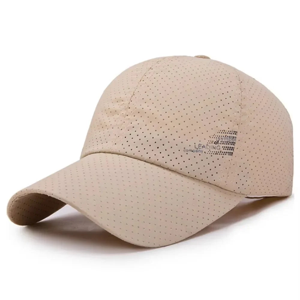 Unisex Quick Dry Baseball Cap with Adjustable Strap for Outdoor Sports and Everyday Wear