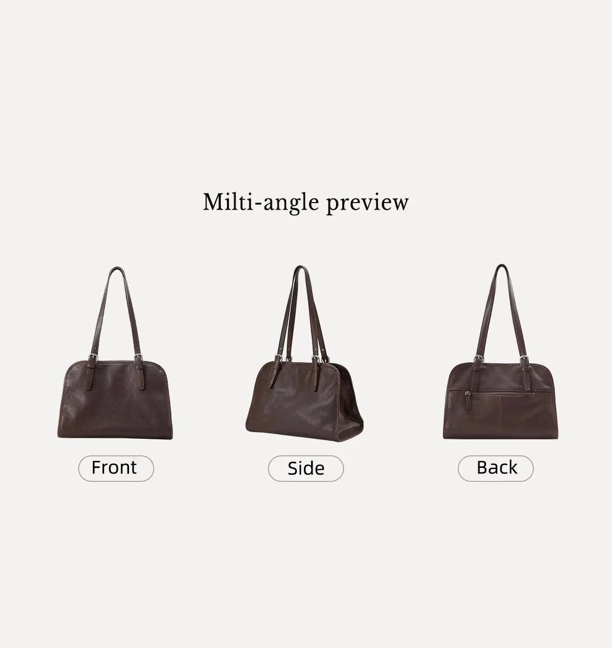 Vintage Inspired Large Capacity Tote Bag with Multi Carry Design