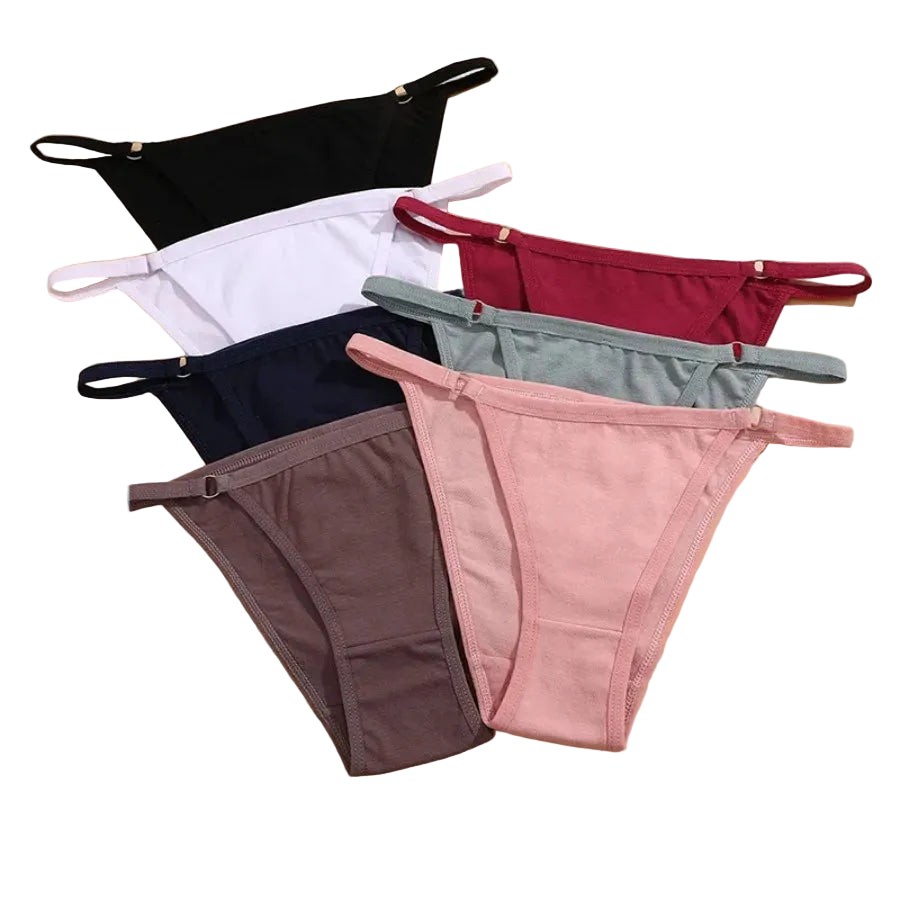 4-Piece Women’s Low-Rise Bikini Briefs Set with Soft Solid Colors, Minimal Silhouette and Everyday Lingerie Styling
