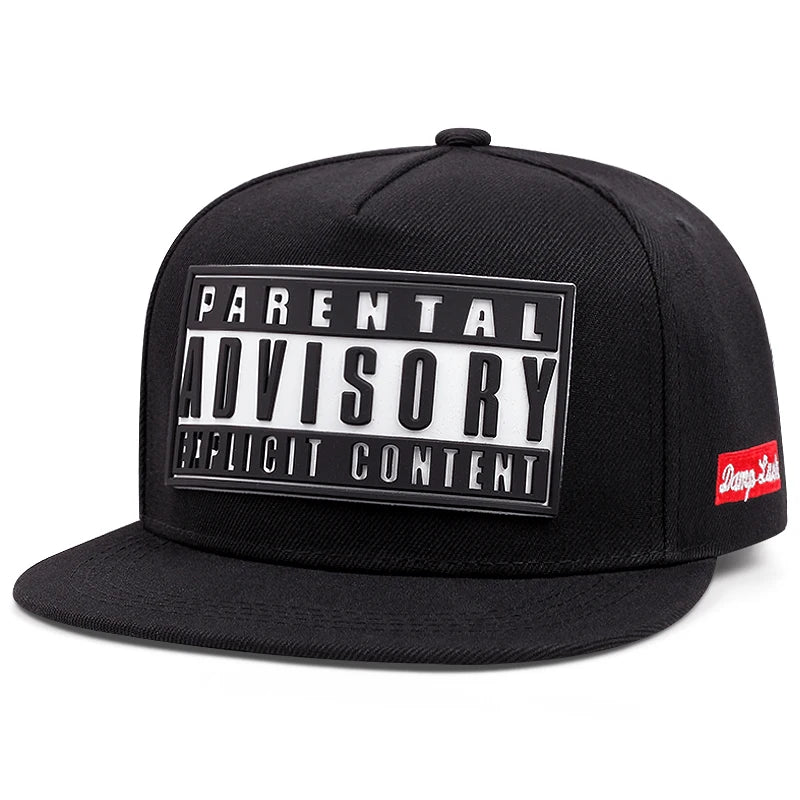 Adjustable Flat Brim Baseball Cap with Graphic Patch for Contemporary Streetwear Fashion Style