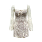 Gothic Lace Bell Sleeve Dress for Elegant Streetwear Style