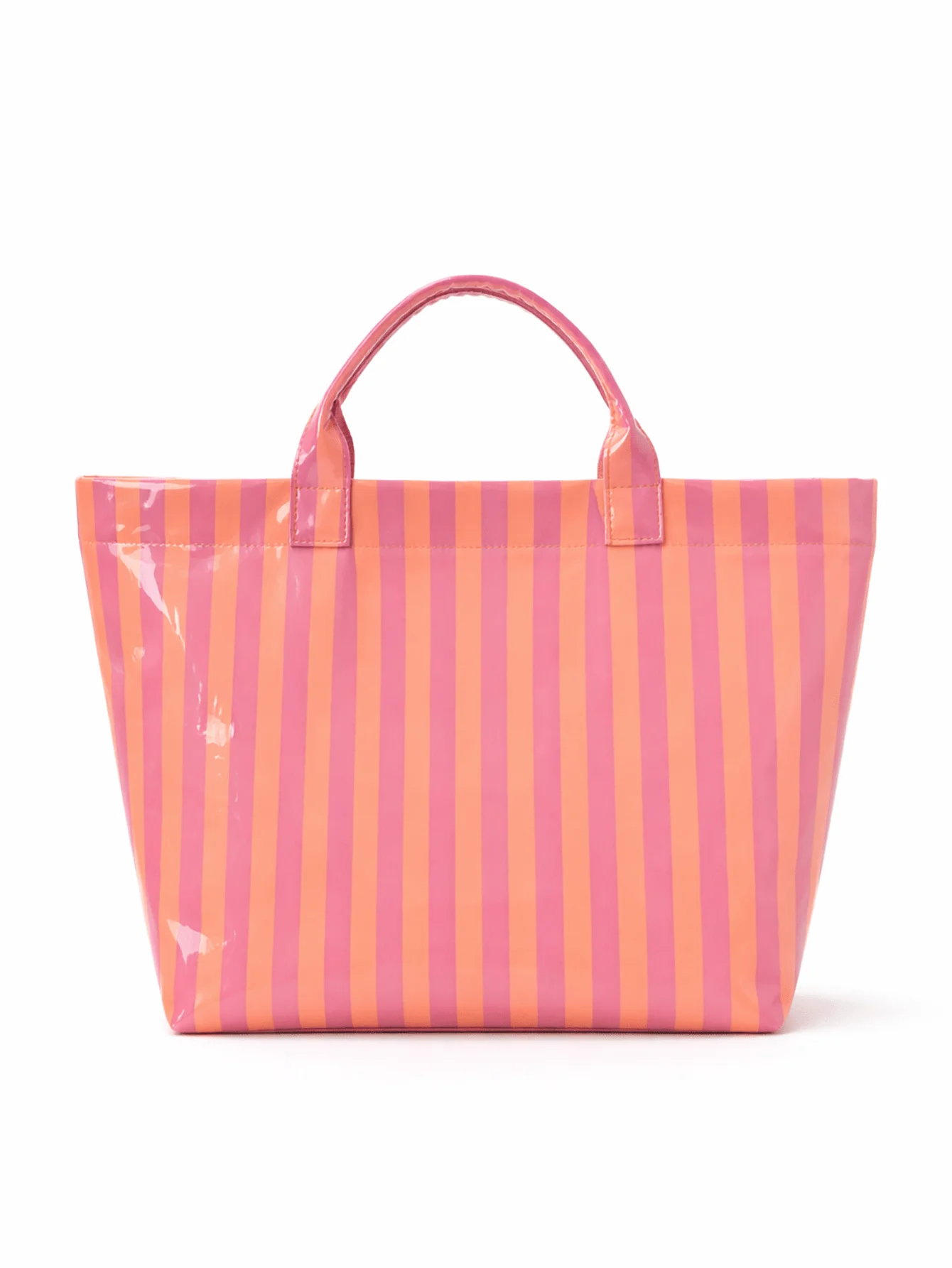 Striped Waterproof Tote Bag with Large Capacity Beach and Travel Design