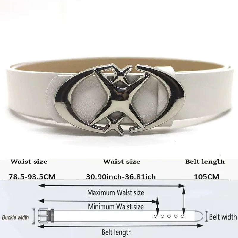Vintage Western Buckle Gothic Waist Belt for Alternative Y2K Streetwear Looks