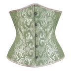 Elegant Beige Lace-Up Corset Top with Adjustable Tie-Shoulder Straps